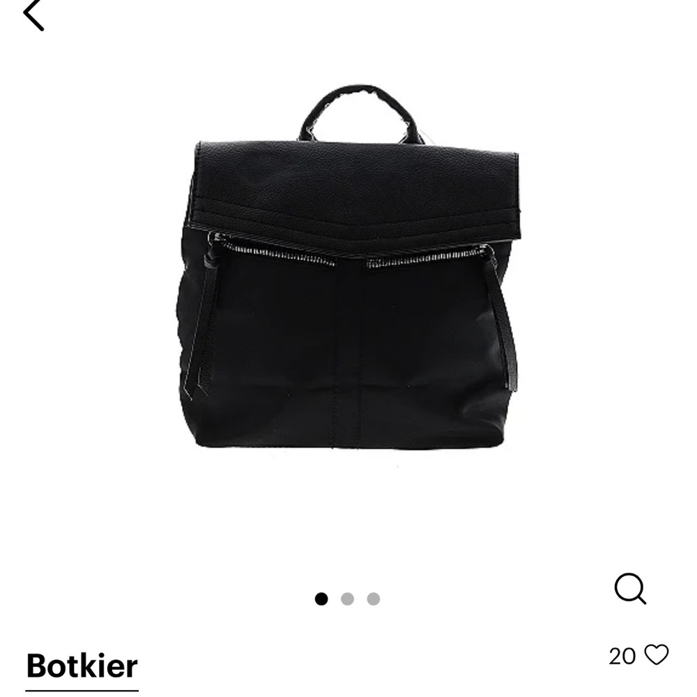 NWT BOTKIER New York Trigger Nylon Backpack Black Flap Travel Campus Bag